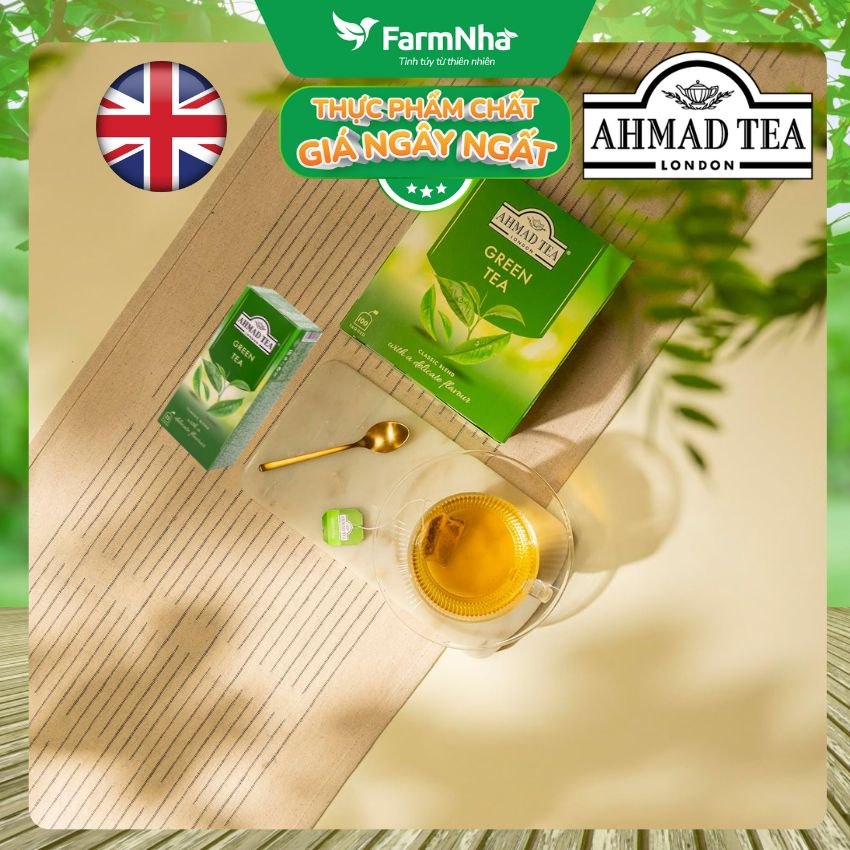 Trà Xanh Ahmad Green Tea 50g 25x2g Chỉ Túi Lọc – Hương Vị Thanh Khiết & Tinh Tế