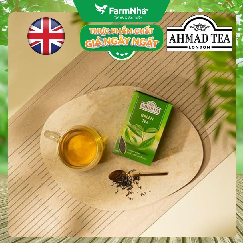 (Combo 2) Trà Xanh Ahmad Green Tea 100g Hộp Giấy Pha Ấm - Trà Búp Lá Rời Thanh Mát Tự Nhiên