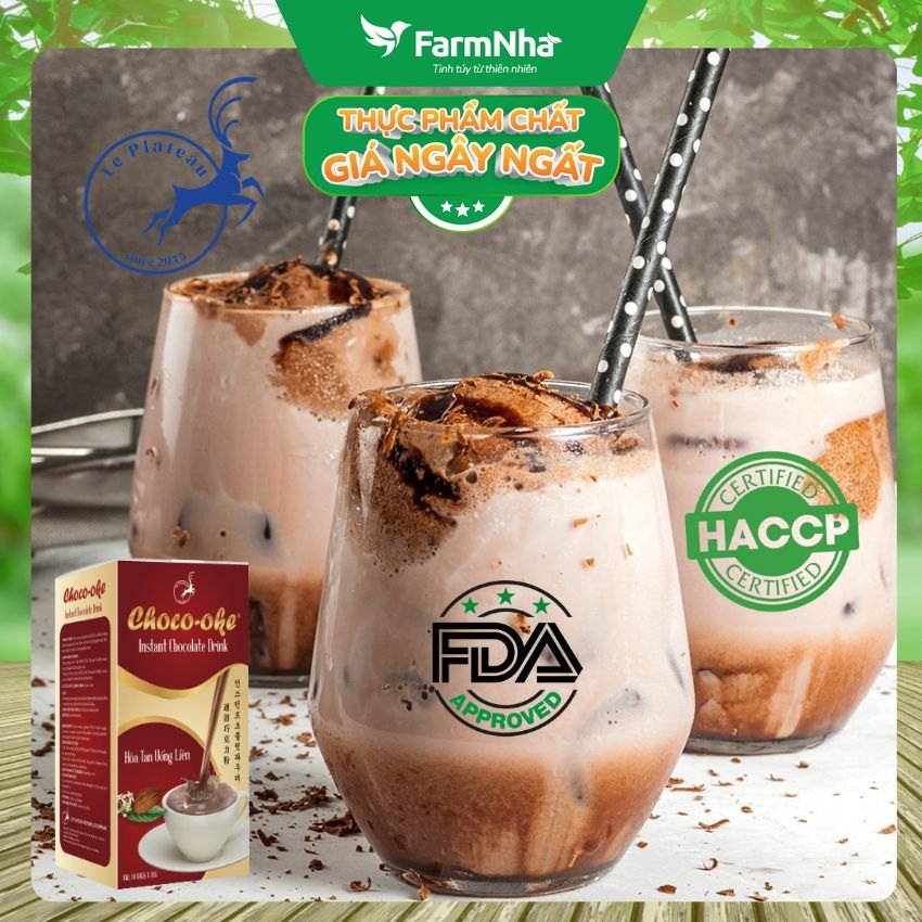 (Combo 5) Socola hòa tan Choco-Oke Le Plateau 180g 10góix18g - Cacao Daklak với kem sữa New Zealand