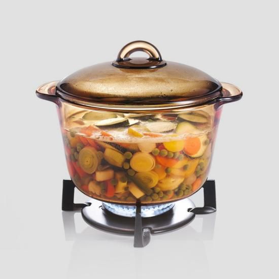 Luminarc Vitro Blooming Heat-Resistant Glass Cooking Pot (2L)