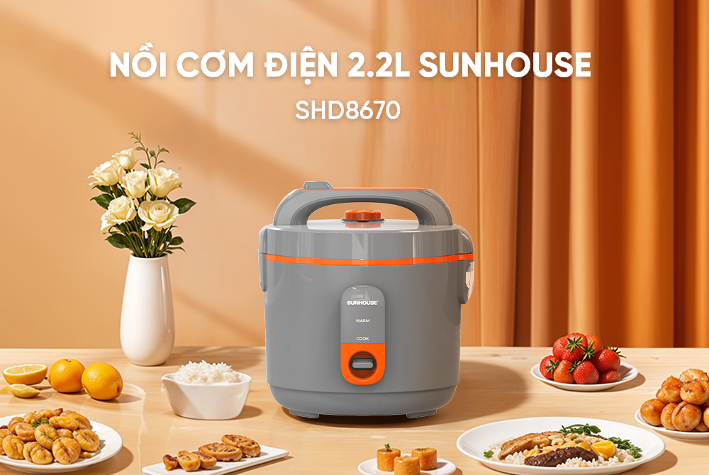 Nồi cơm điện 2.2 lít SUNHOUSE SHD-8670