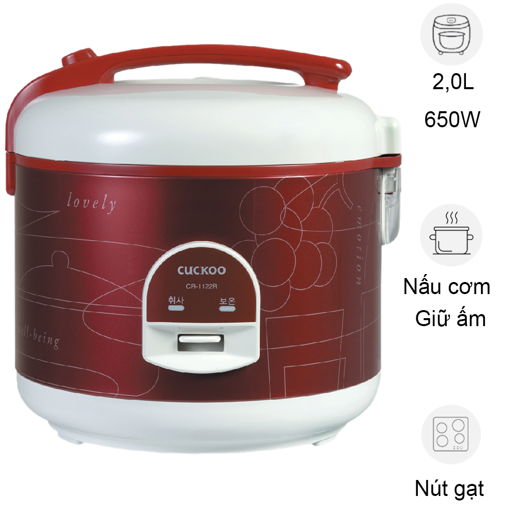 Nồi Cơm Điện Cơ Cuckoo CR-1122/REIVVNCV – 2.0 Lít
