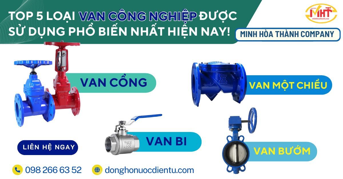 Top 5 loại van công nghiệp được sử dụng phổ biến nhất hiện nay