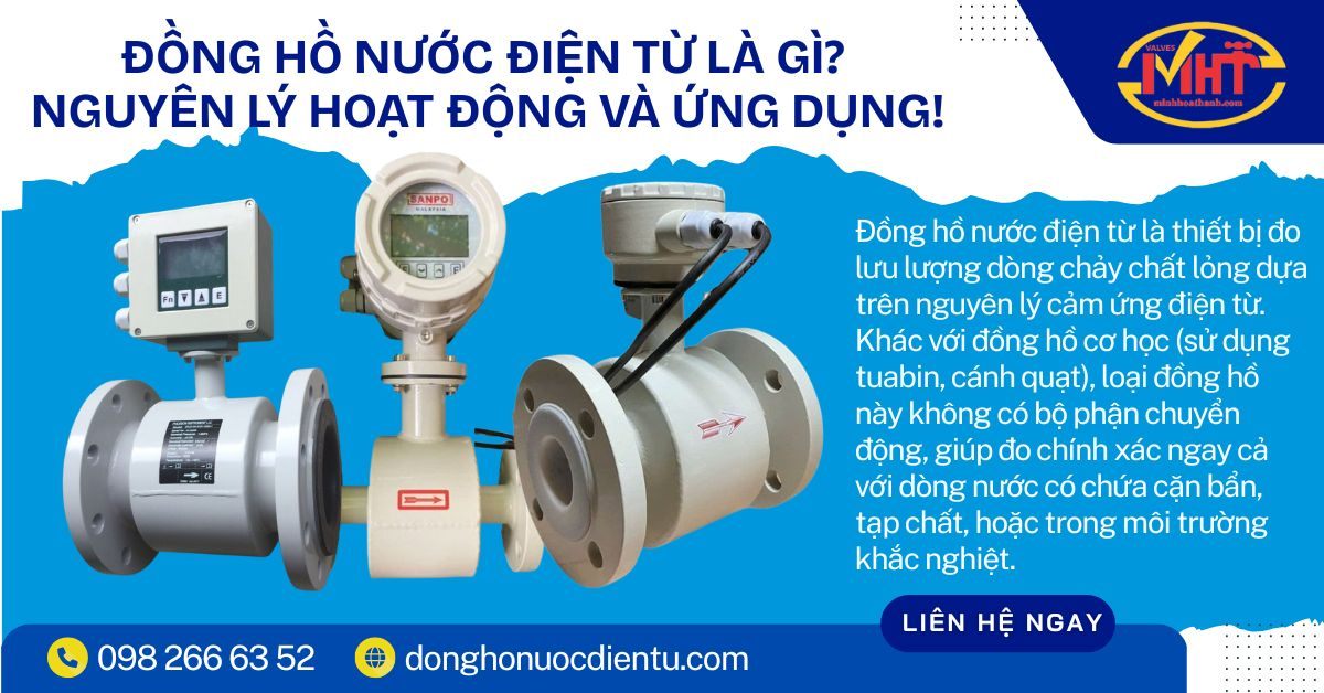 Đồng hồ nước điện từ là gì? Nguyên lý hoạt động và ứng dụng!