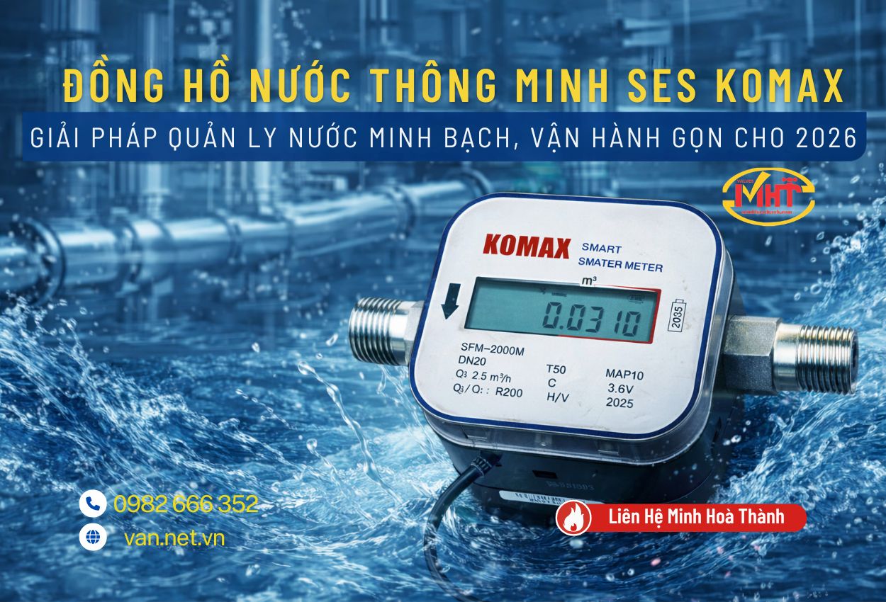 Đồng Hồ Nước Thông Minh SES KOMAX - GIẢI PHÁP QUẢN LÝ NƯỚC MINH BẠCH, VẬN HÀNH GỌN CHO 2026