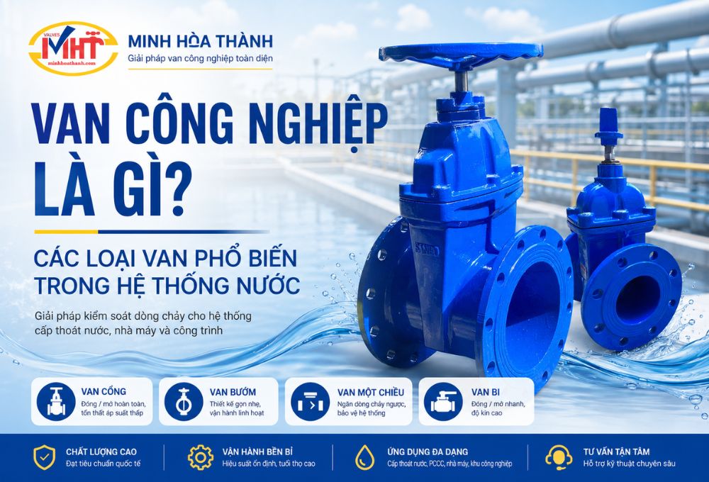 Van công nghiệp là gì? Các loại van phổ biến trong hệ thống nước