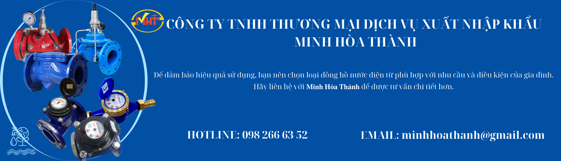 Đồng hồ nước điện từ Minh Hòa Thành