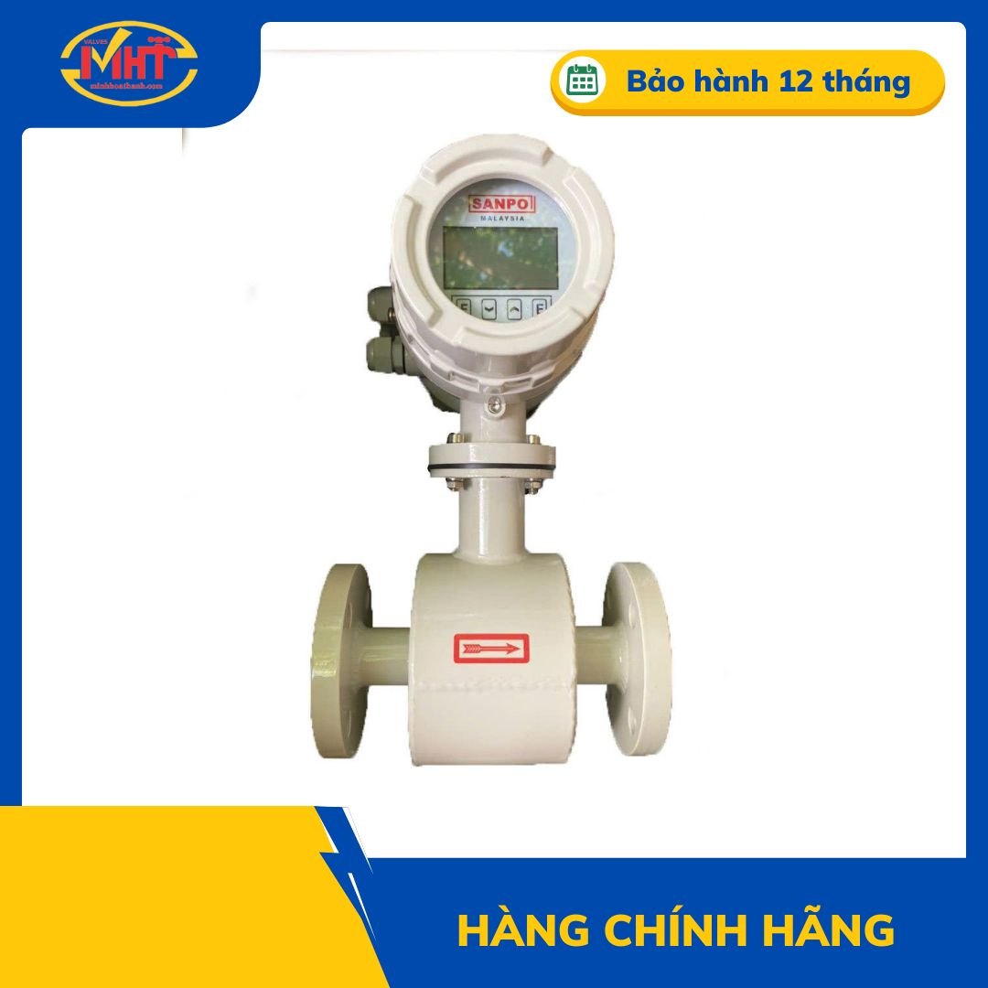 Đồng hồ đo lương lượng nước điện từ màn hình liền SANPO DN80