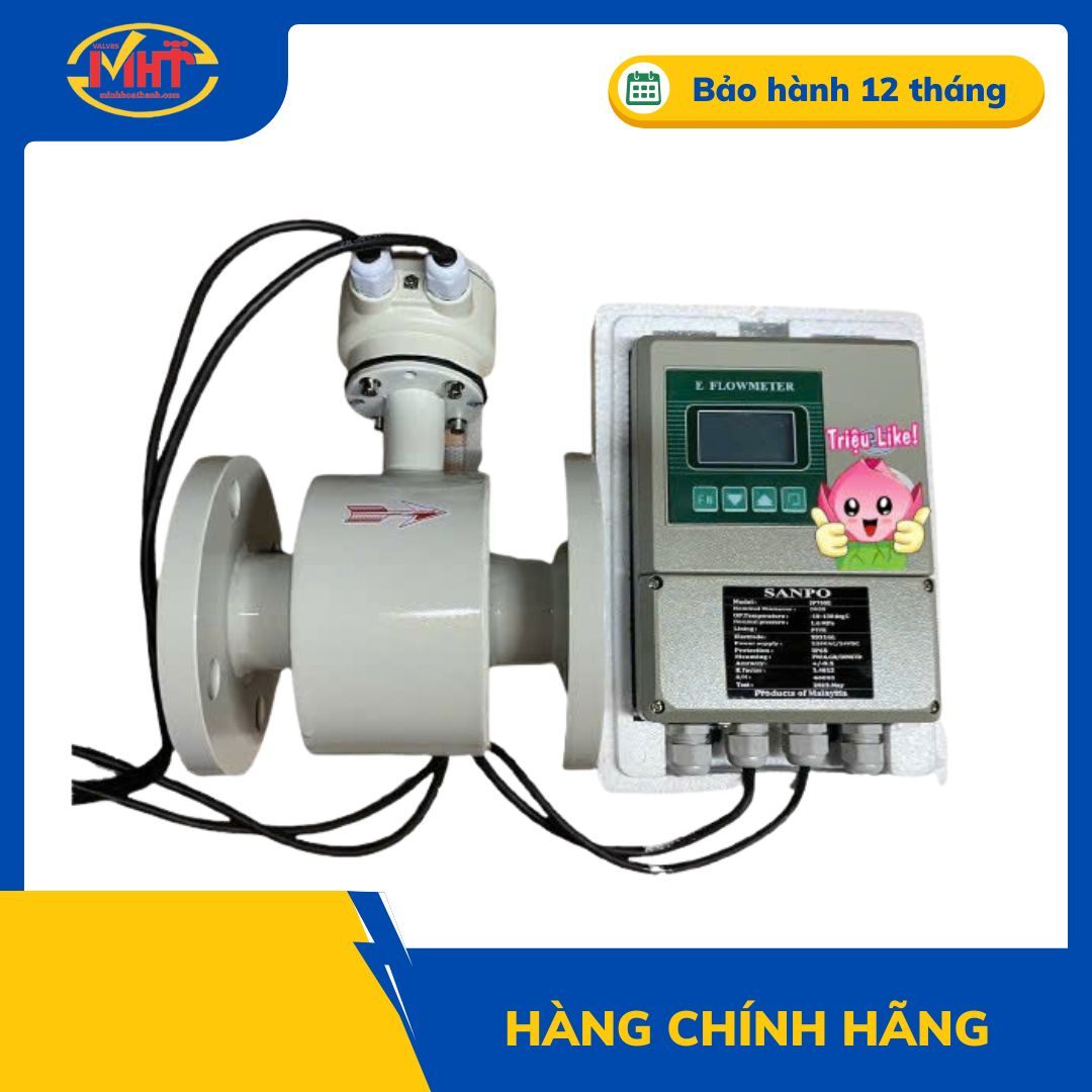 Đồng hồ đo lương lượng nước điện từ màn hình rời SANPO DN65