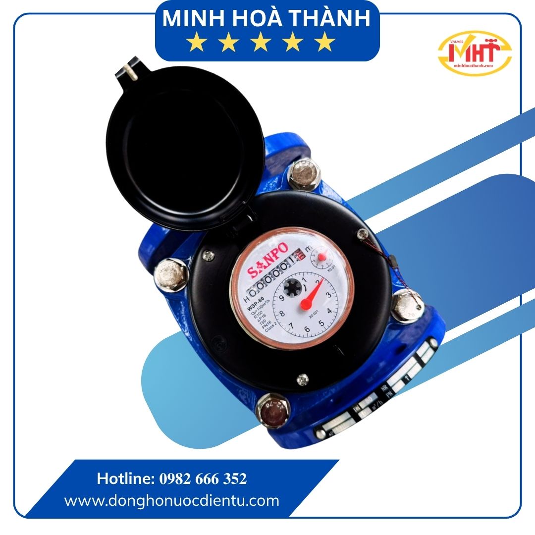 Đồng hồ TỪ nước sạch WSP SANPO DN125 nối bích | Chính hãng