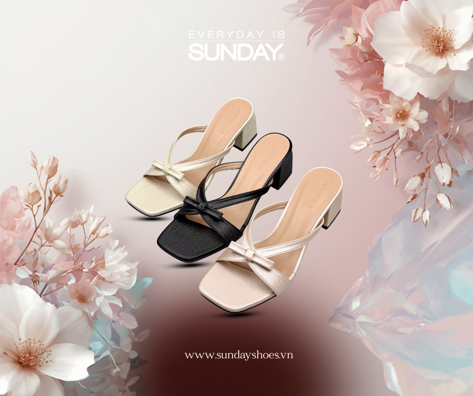 GUỐC QUAI CHÉO ĐÍNH NƠ SUNDAY GG84