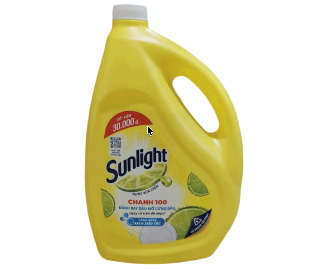 Nước rửa chén SUNLIGHT chanh can 3.6kg