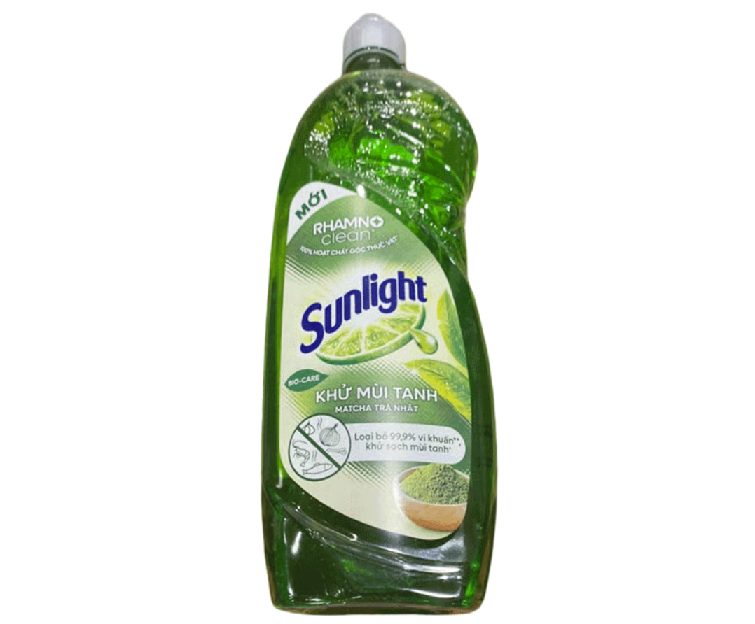 Nước rửa chén SUNLIGHT khử mùi tanh Matcha trà Nhật chai 750g