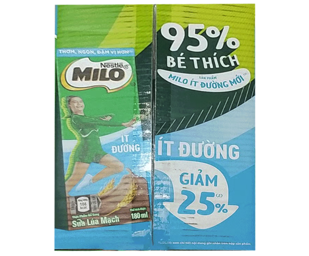 Milo ít đường 180