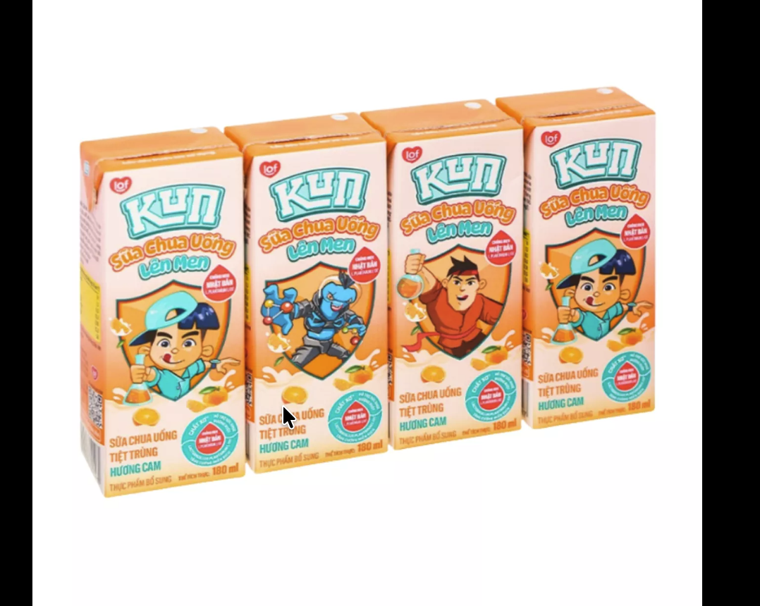 Sữa Kun vị cam to 180ml