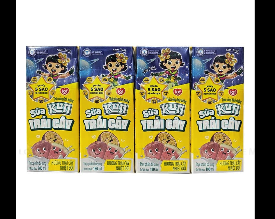 Sữa Kun vị trái cây to 180 ml