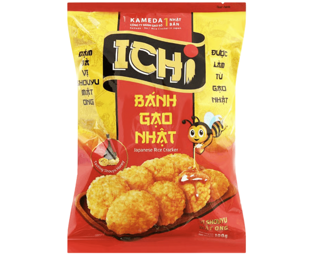 Bánh gạo Nhật ICHI vị Shouyu mật ong gói 100g