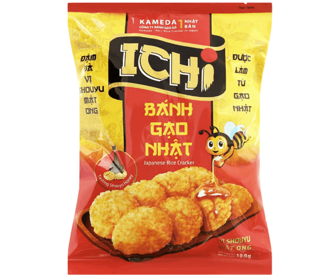 Bánh gạo Nhật ICHI vị Shouyu mật ong gói 180g
