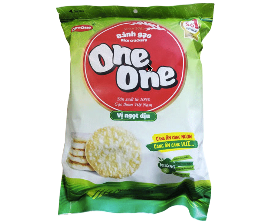 Bánh gạo ONE ONE vị ngọt dịu gói 150g