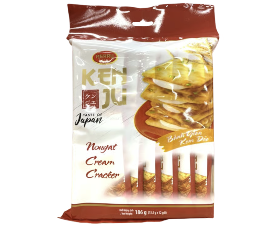 Bánh hành Kenju kem dẻo túi 186g
