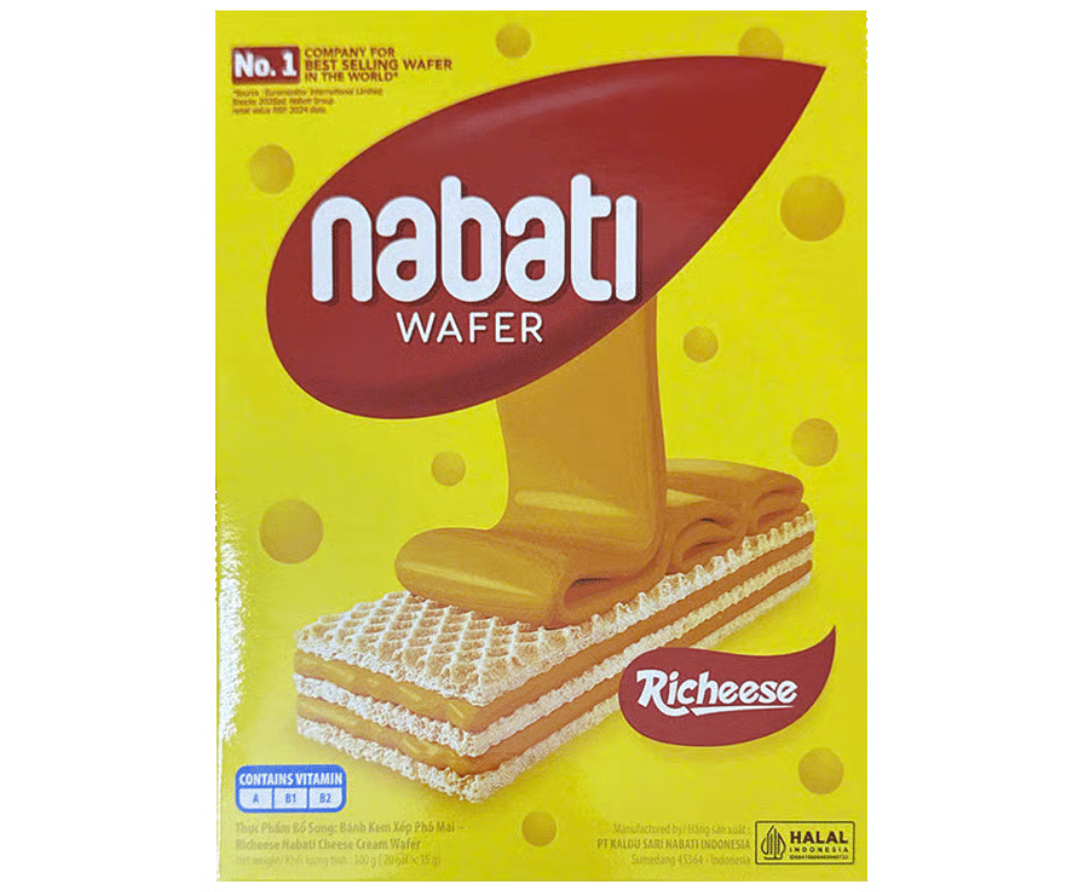 Bánh kem xốp NABATI phô mai hộp 300g (20 gói x 15g) (Thùng 6 hộp)