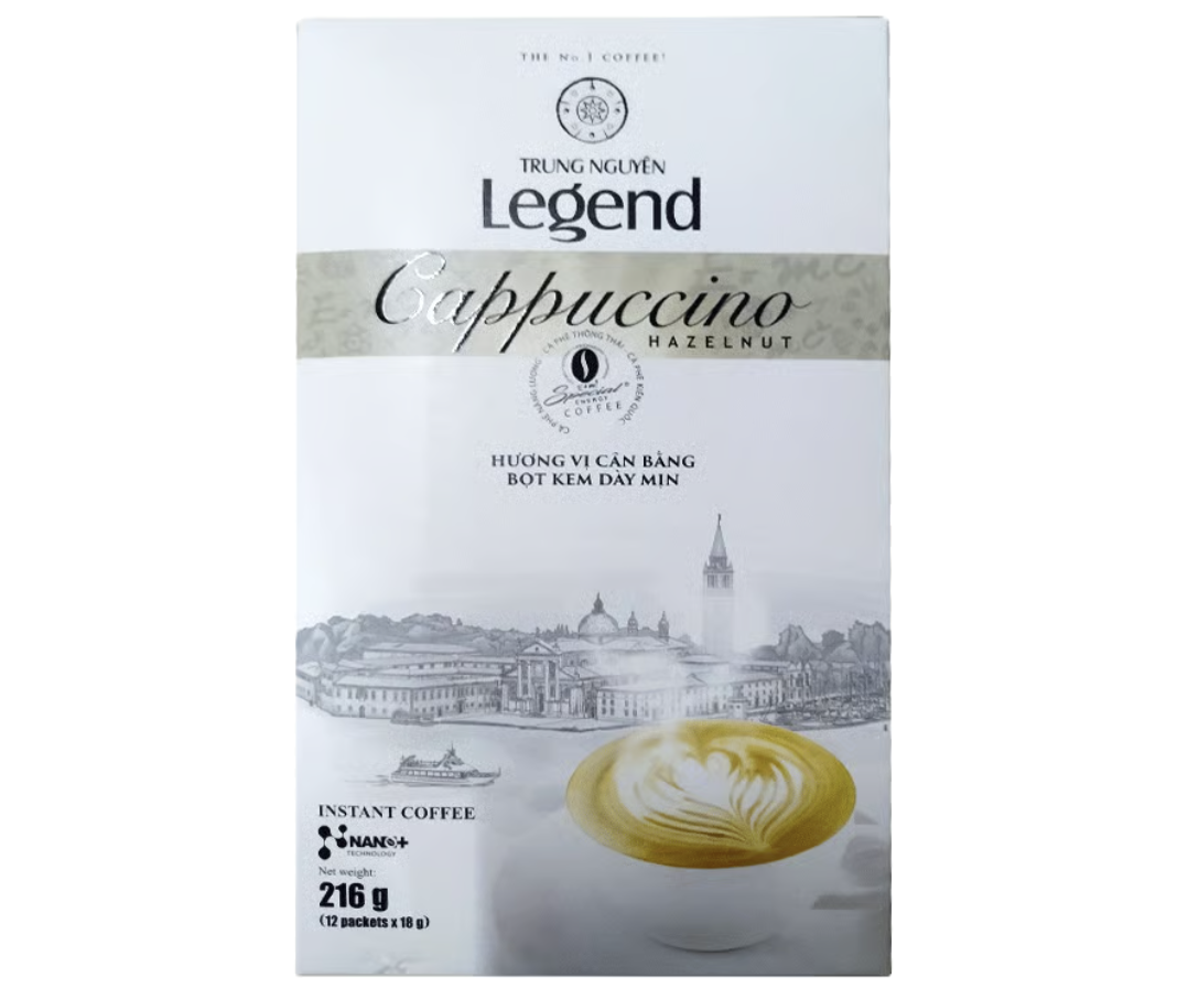 Cà phê hòa tan TRUNG NGUYÊN Legend Cappuccino hazelnut hộp 216g