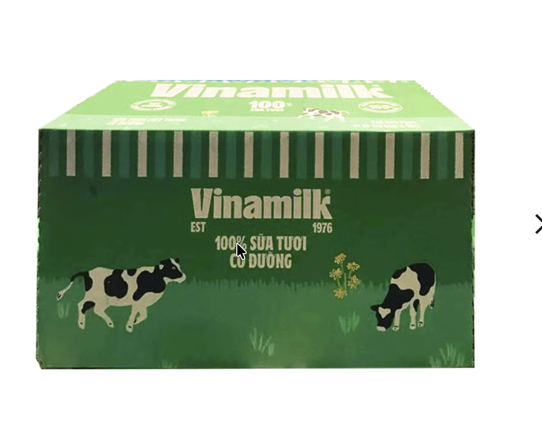 Sữa tươi tiệt trùng VINAMILK 100% sữa tươi có đường hộp 1L