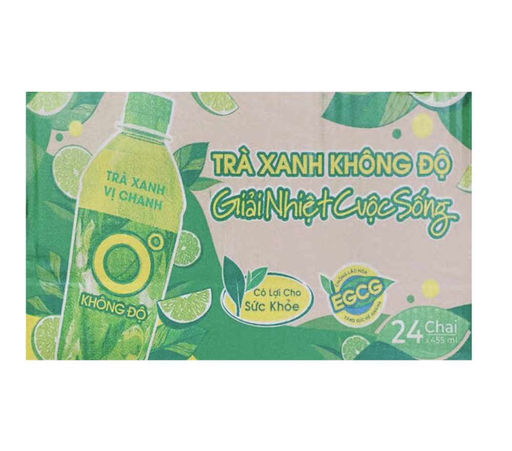 Trà xanh không độ 455ml