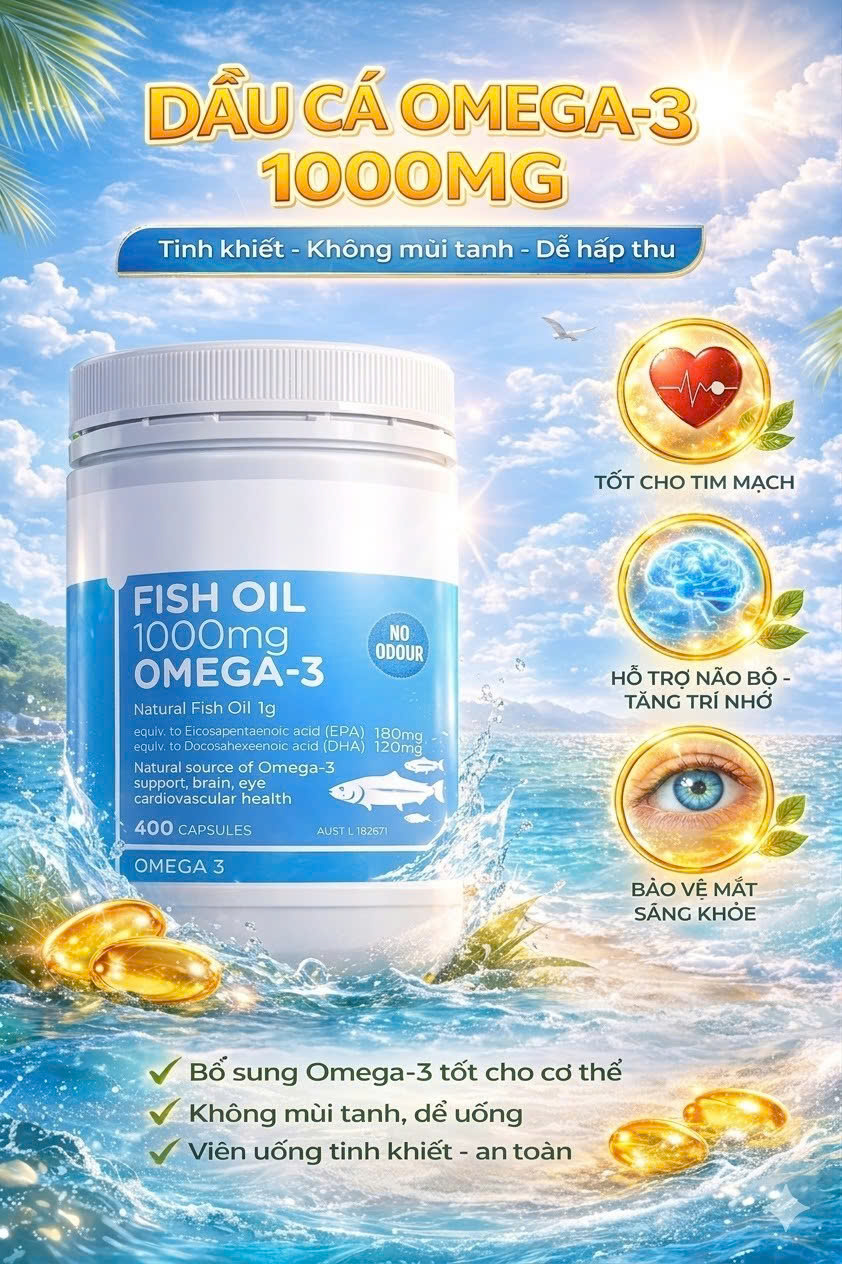 Dầu Cá Healthy Care Omega-3 :  Bí Quyết Cho Trái Tim Và Đôi Mắt Khỏe