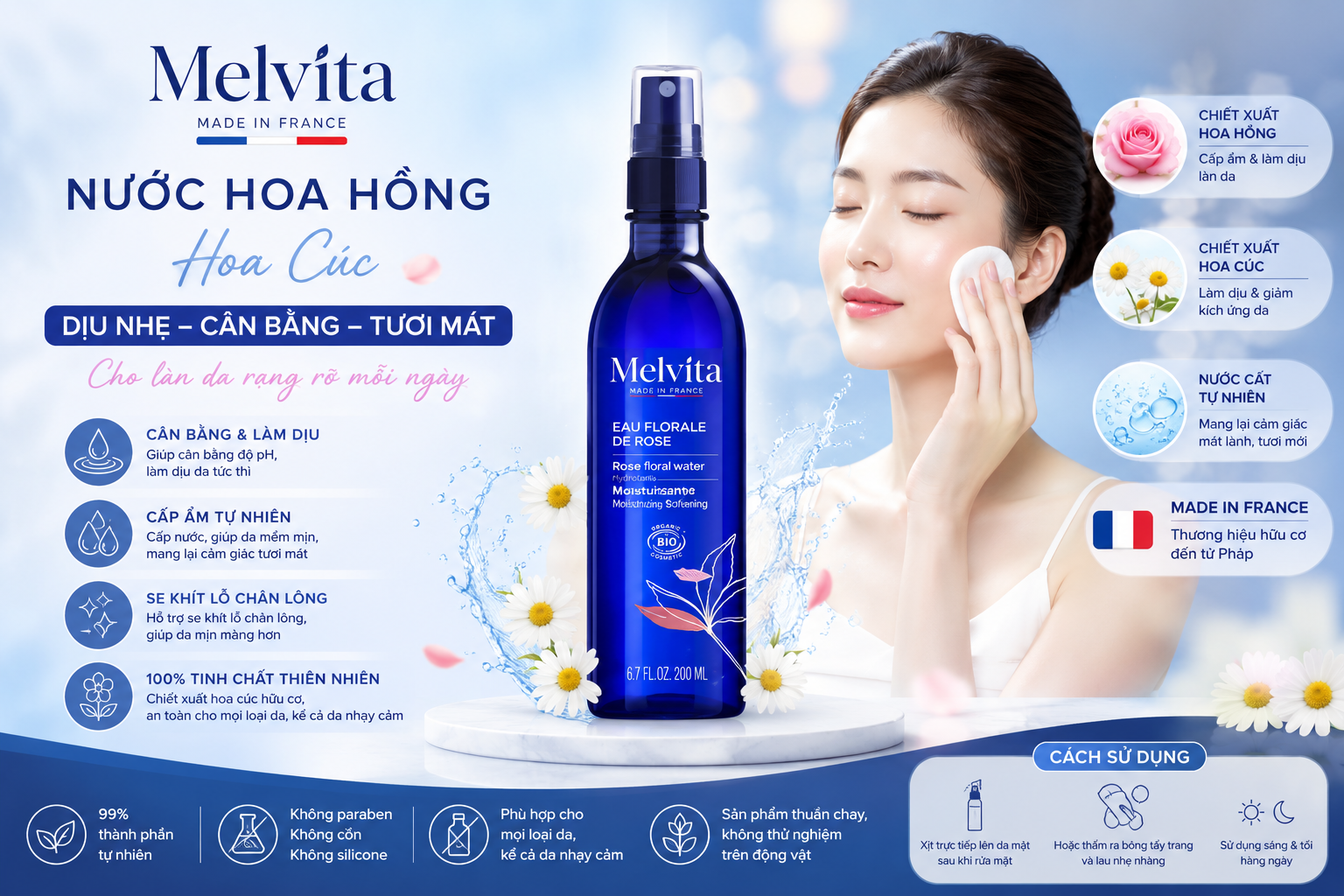 Sai Lầm Khi Dùng Toner Khiến Da Mãi Không Đẹp – Melvita Có Phải Giải Pháp?