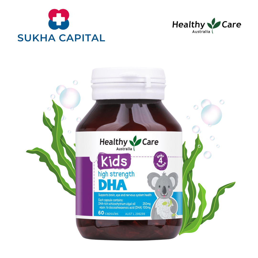Healthy Care Kids High Strength DHA cho Bé Úc (60v)