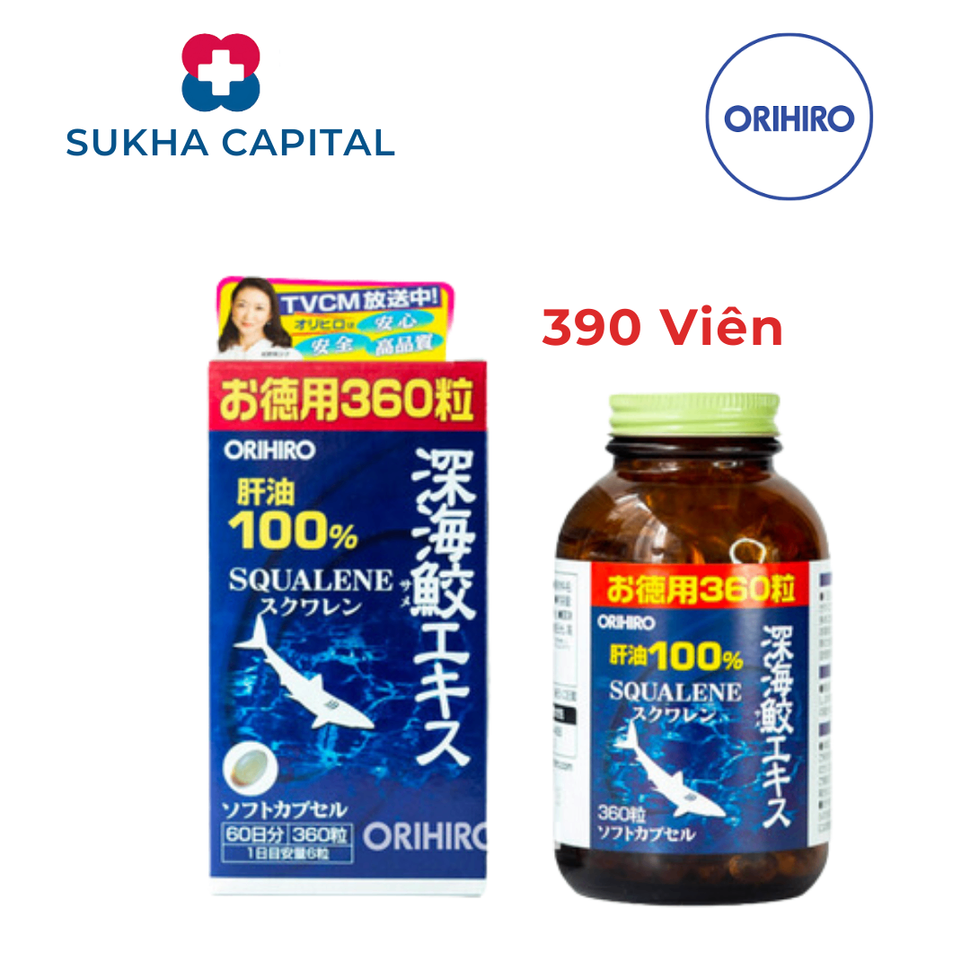 Orihiro Squalene Sụn vi cá mập bổ trợ xướng khớp, Nhật Bản (390v)