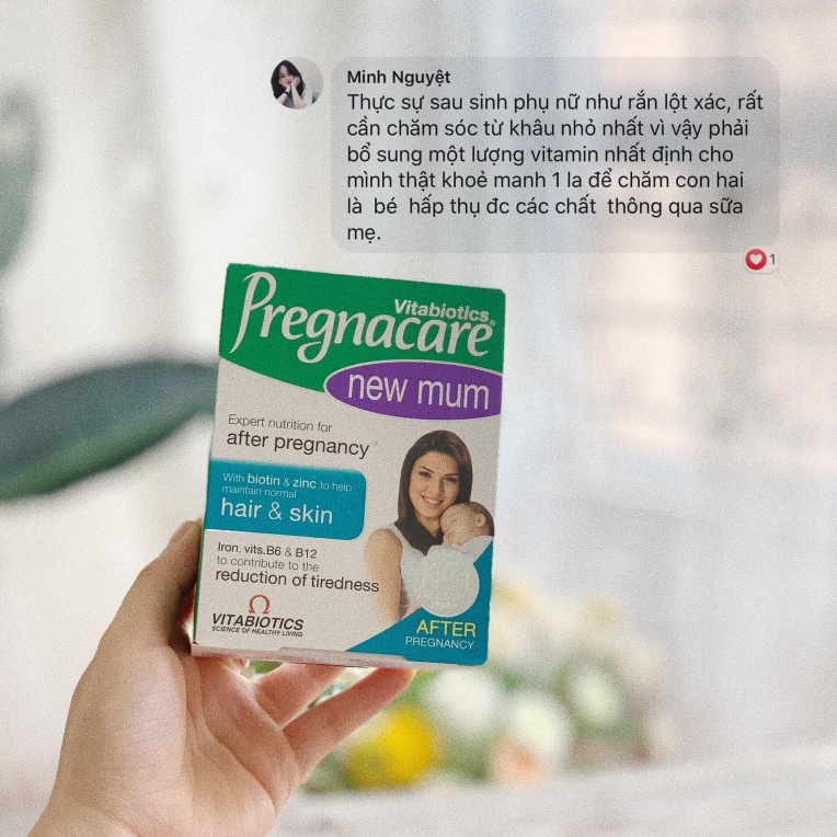 Vitabiotics Pregnacare New Mum Vitamin khôi phục tóc và da Mẹ sau sinh UK (56v)