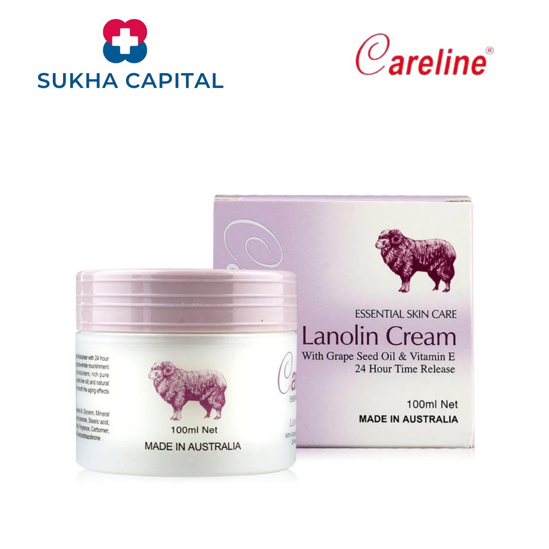 Careline Lanolin Cream Kem dưỡng mỡ cừu Úc (tím 100ml)