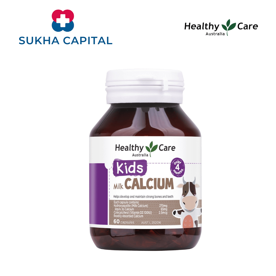 Healthy Care Kids Milk Calcium Canxi sữa cho bé Úc (60v)