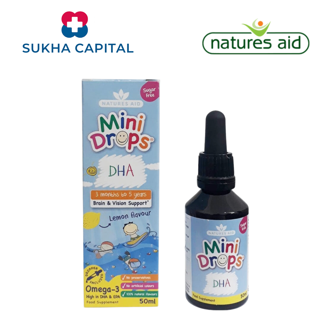 Natures Aid DHA Drops DHA dạng giọt cho trẻ từ 3 tháng đến 5 tuổi UK (50ml)