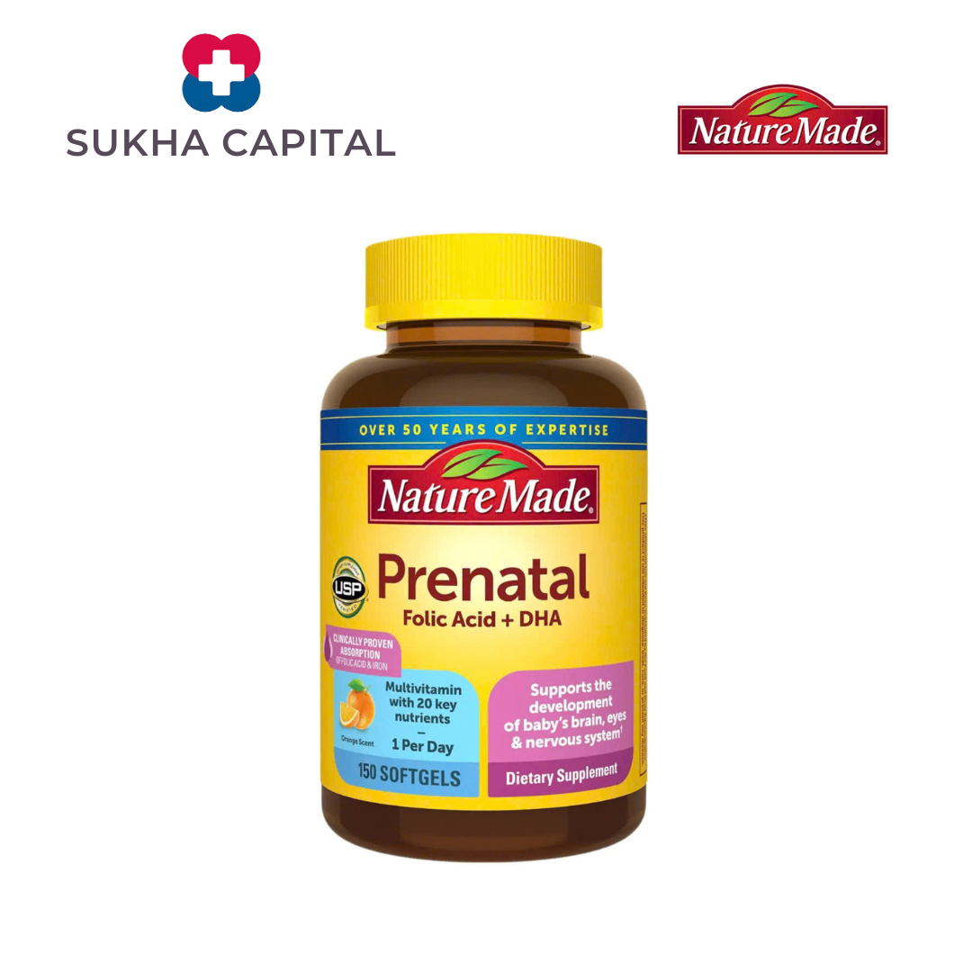 Nature Made Prenatal Folic + DHA Vitamin tổng hợp cho mẹ bầu Mỹ (150v)