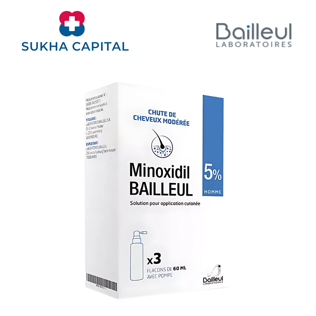 Minoxidil Bailleul 5% Xịt mọc tóc, Pháp (60ml)