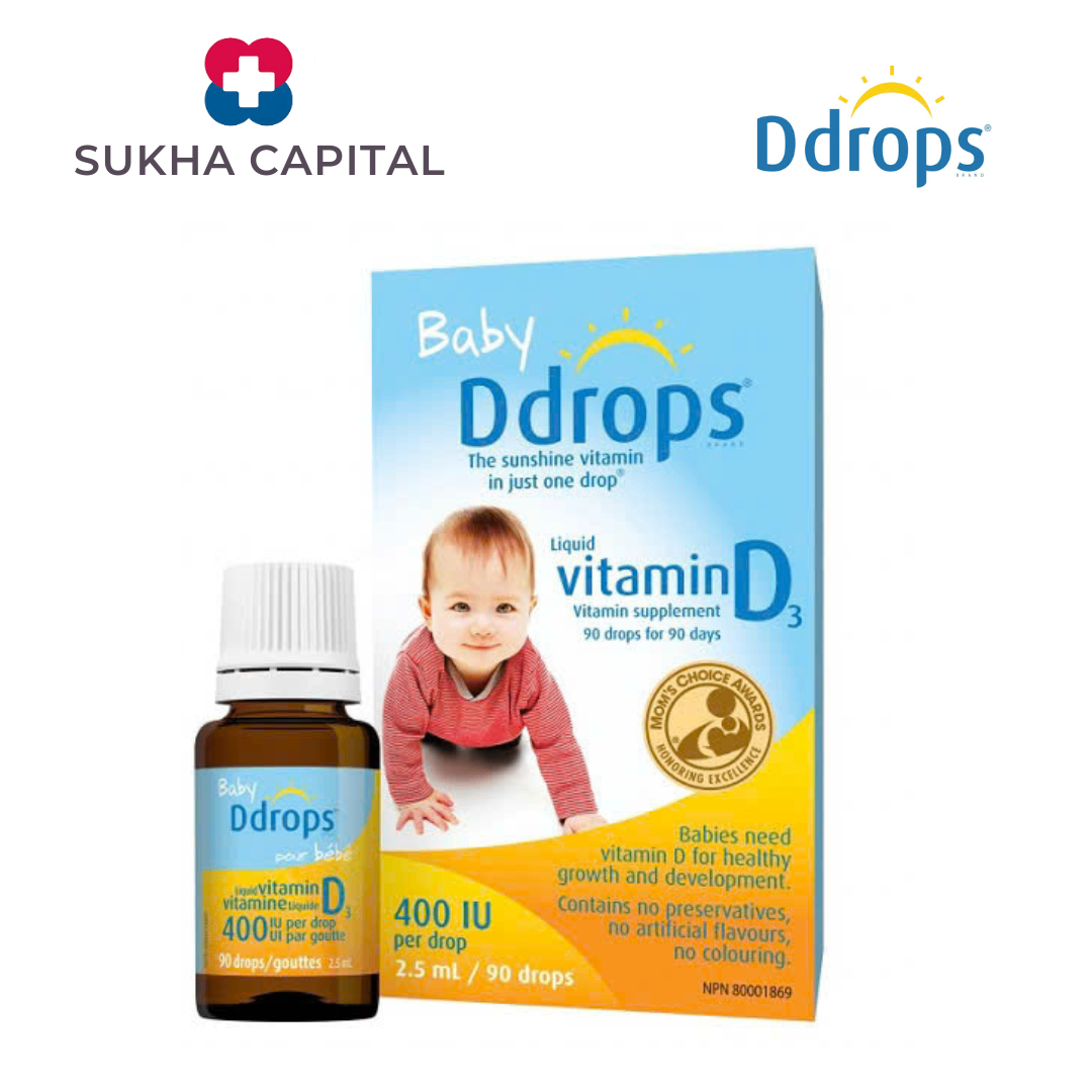 Baby Ddrops Liquid Vitamin D3 400IU D3 tinh khiết bản Mỹ (90 giọt)