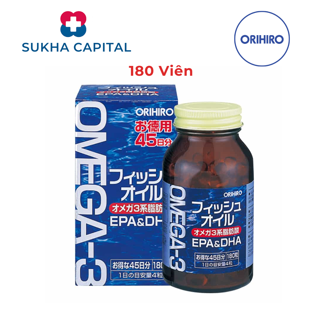 Orihiro Omega 3 Viên dầu cá, Nhật Bản (180v)