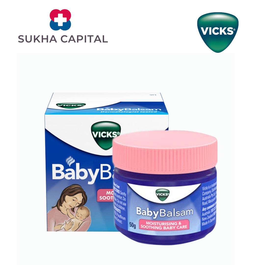Vicks Baby Balsam Dầu bôi ấm ngực giảm ho cho bé Úc (50g)