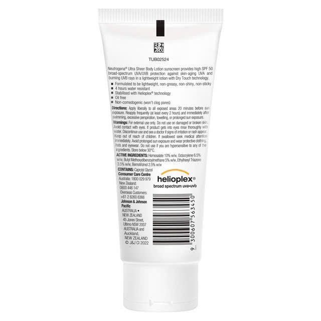 Neutrogena Ultra Sheer Body SPF 50 Kem chống nắng thân thể Úc (85ml)