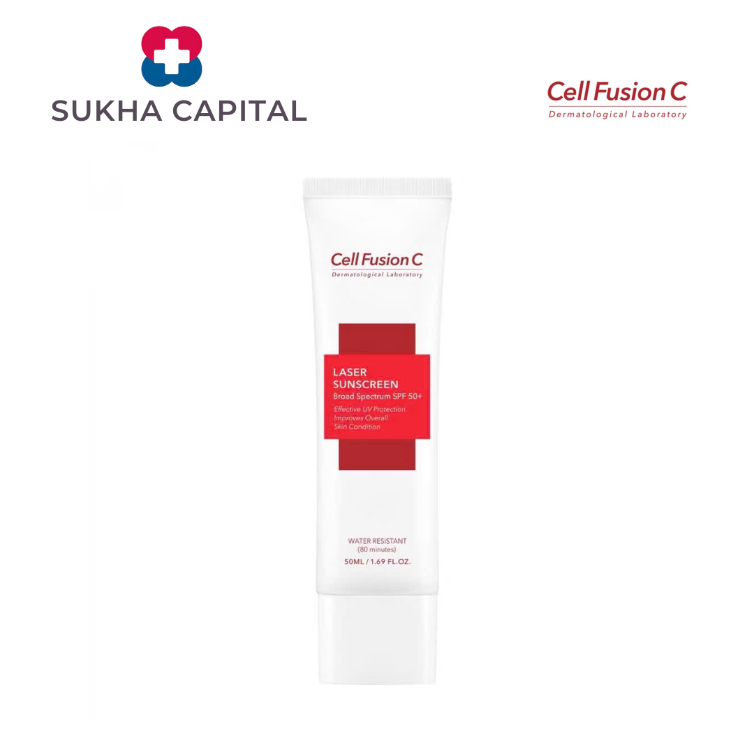 Cell Fusion C Laser Sunscreen 100 SPF50+ Kem chống nắng màu đỏ, Hàn Quốc (50ml)