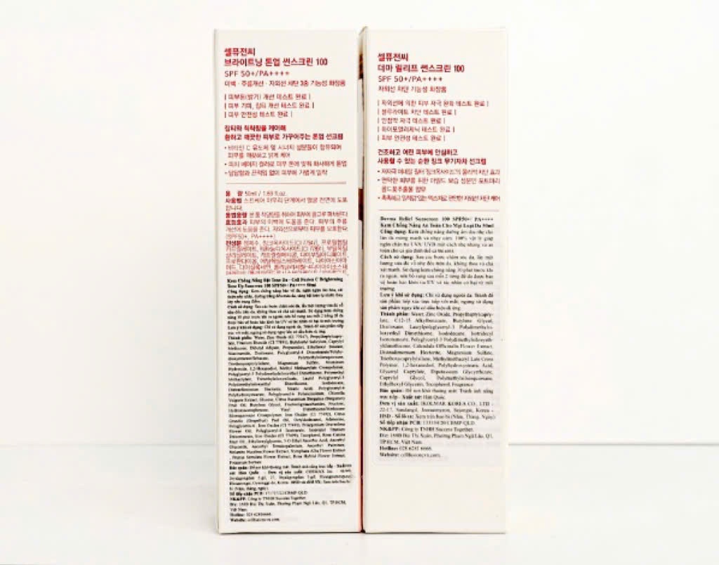 Cell Fusion C Toning Sunscreen 100 SPF50+ Kem chống nắng màu hồng, Hàn Quốc (50ml)