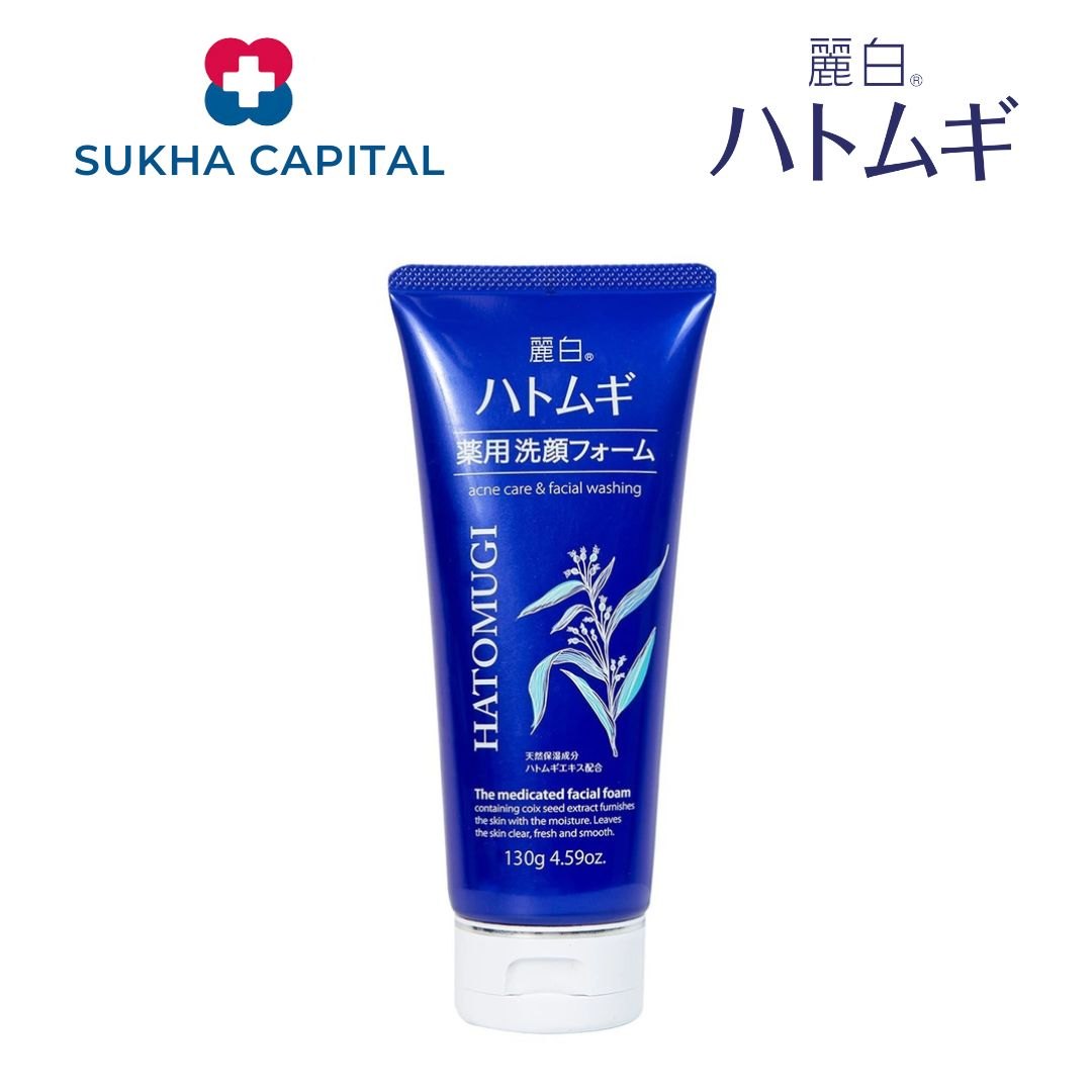 Hatomugi Cleansing Foam sữa rửa mặt ngừa mụn màu xanh, Nhật bản (130g)