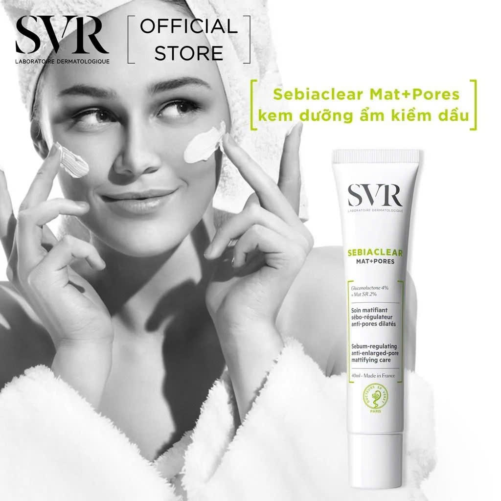 SVR Mat+Pores Sebiarclear Kem dưỡng kiềm dầu, Pháp (40ml)