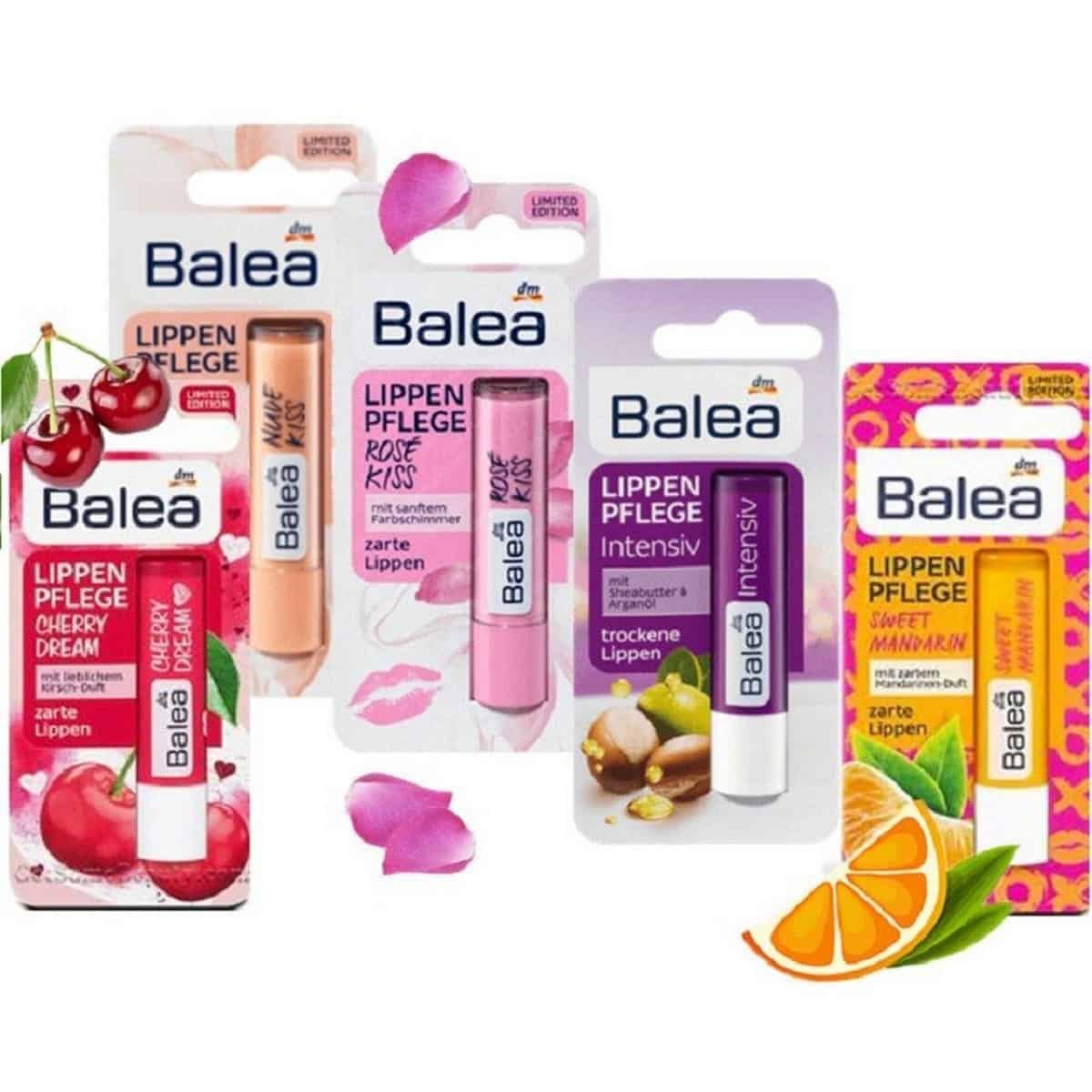 Balea Lippenpflege Son dưỡng môi chuyên sâu cho phụ nữ nhiều màu (đỏ, vàng, tím, tím nhạt) Đức, (4.8g)