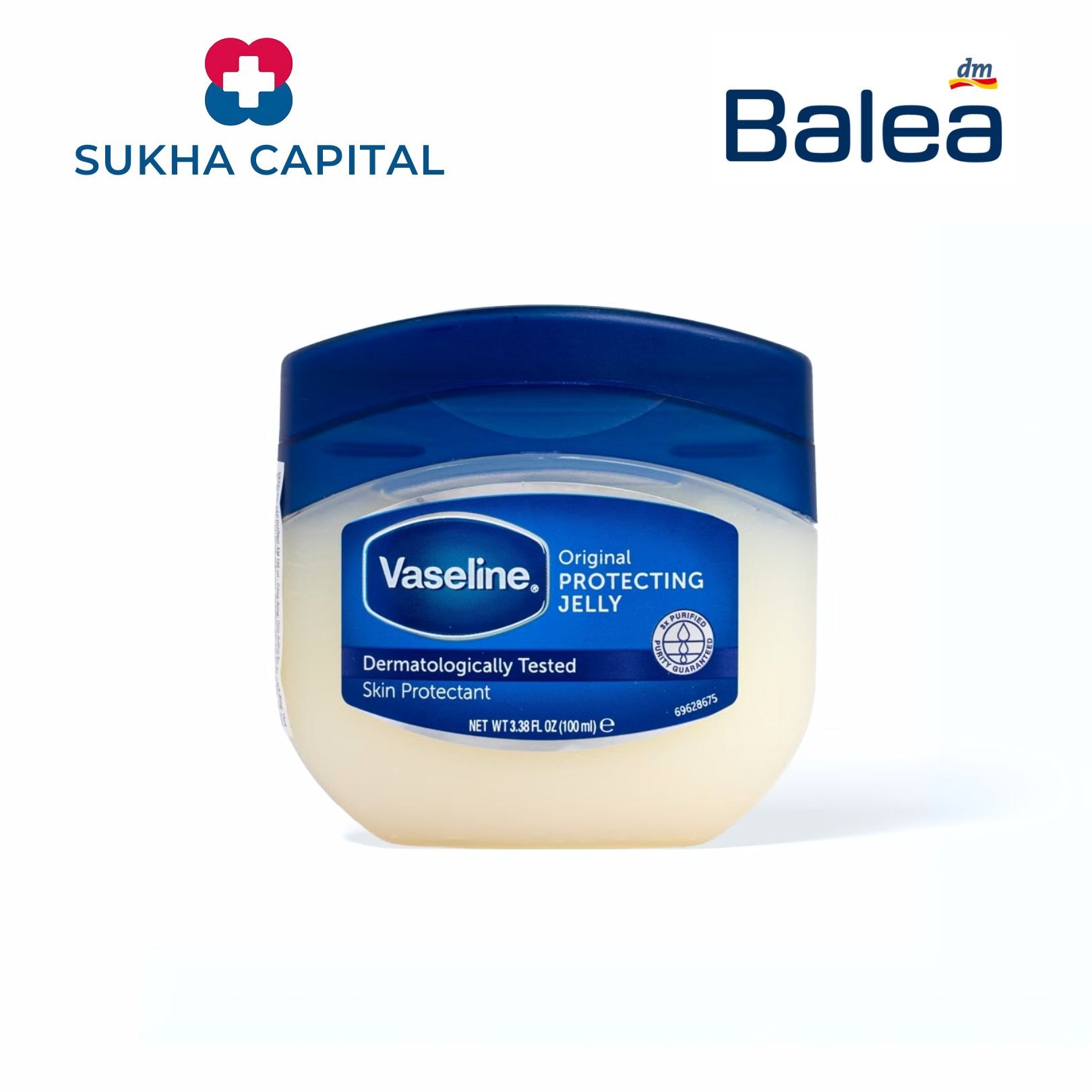 Vaseline Pure Petroleum Jelly Sáp dưỡng ẩm, Mỹ (100ml)