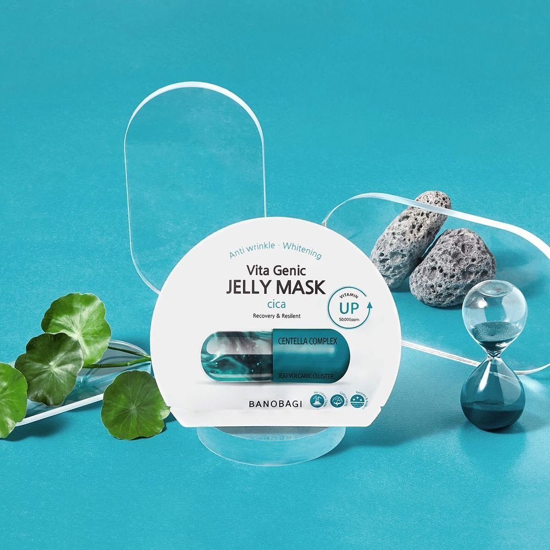 BNBG Banobagi Vita Genic Cica Mask (Centella complex) Mặt nạ dưỡng da, Hàn Quốc (xanh lam)