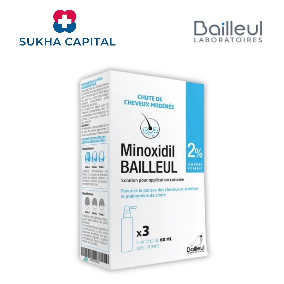 Minoxidil Bailleul 2% Xịt mọc tóc, Pháp (60ml)